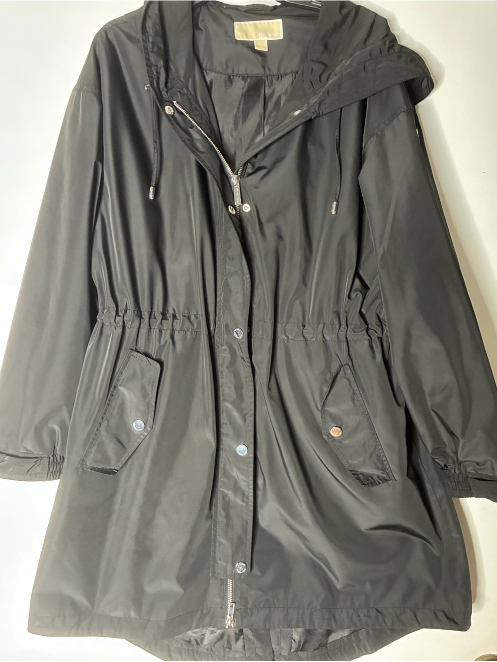 MICHAEL Michael Kors Black Hooded Trench Coat